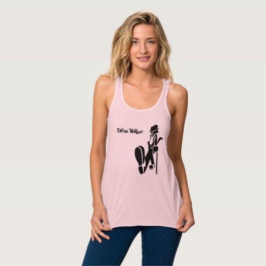 Fatius Walker Women's Bella+Canvas Flowy Racerback Tanktop (Volledige Voorkant)