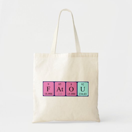 Fatou periodieke lijstnaam canvas tas (Voorkant)