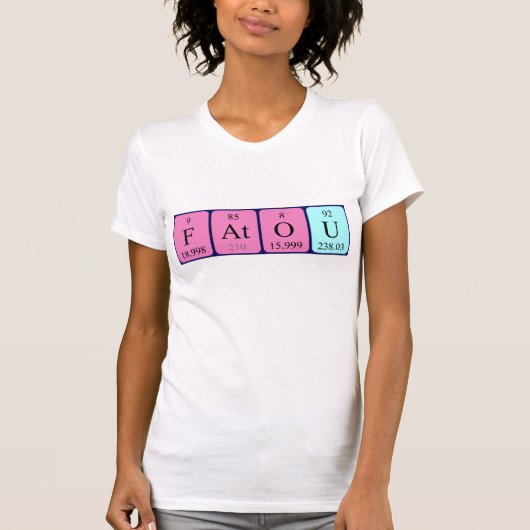 Fatou periodieke lijstnaam shirt (Voorkant)