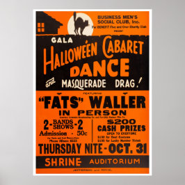 Fats Waller Halloween  jazzconcert Poster