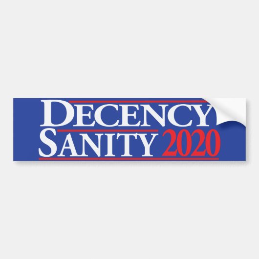 fatsoen en gezondheid 2020 bumpersticker (Voorkant)