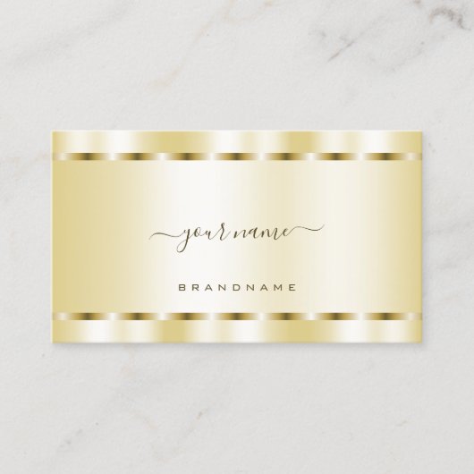 Fatsoenlijk Glinsterend Licht met Gouden Lichtgeve Visitekaartje (Voorkant)