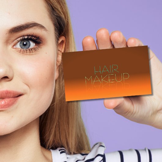 Fatsoenlijke Oranje en Blauwgroen spiegelletters m Visitekaartje