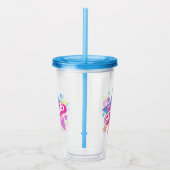 Fattie Plus Maat Regenboog Retro 90's Nostalgia St Acryl Drinkbeker (Rechts)