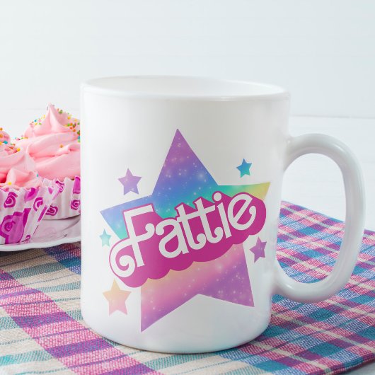 Fattie Plus Maat Regenboog Retro 90's Nostalgia St Koffiemok