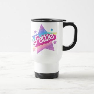 Fattie Plus Maat Regenboog Retro 90's Nostalgia St Reisbeker