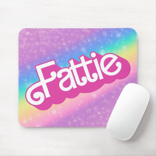 Fattie Plus Maat Regenboog Retro 90's Nostalgie Ro Muismat (Met muis)