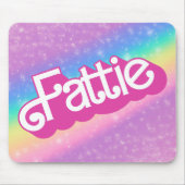 Fattie Plus Maat Regenboog Retro 90's Nostalgie Ro Muismat (Voorkant)