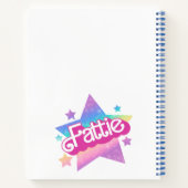 Fattie Plus Maat Regenboog Retro 90's Nostalgie Ro Notitieboek (Achterkant)