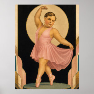 "Fatty" Arbuckle, een Amerikaans acteur uit de sto Poster