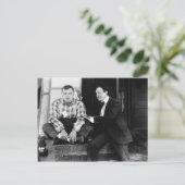 Fatty Arbuckle & Harry Houdini Briefkaart (Staand voorkant)