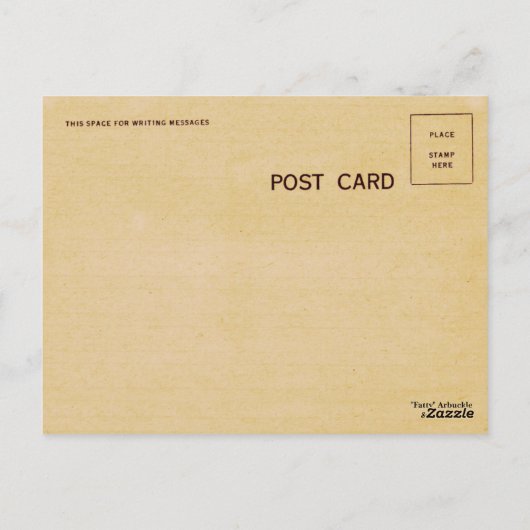 Fatty Arbuckle & Harry Houdini Briefkaart (Achterkant)