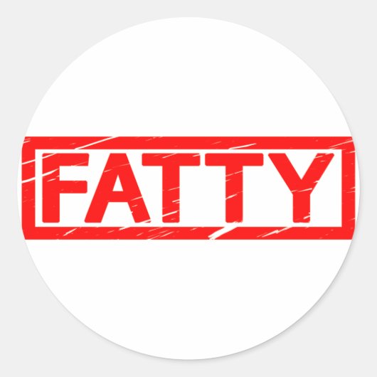 Fatty Stamp Ronde Sticker (Voorkant)