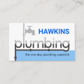 Faucet Pipeline Leaking Blue Waters Visitekaartje (Voorkant)