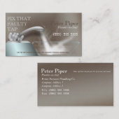 Faucet Plumber-plug-Visitekaartje Visitekaartje (Voorkant / Achterkant)