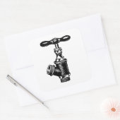 Faucet Vierkante Sticker (Envelop)