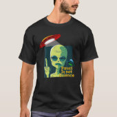 Fauci Alien UFO Buitspace Funny Conservative Ant T-shirt (Voorkant)