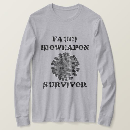 Fauci-biowapen Survivor Long Sleeve T-Shirt (Design voorkant)