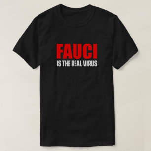 FAUCI IS DE ECHTE VIRUS Donkere T-shirt