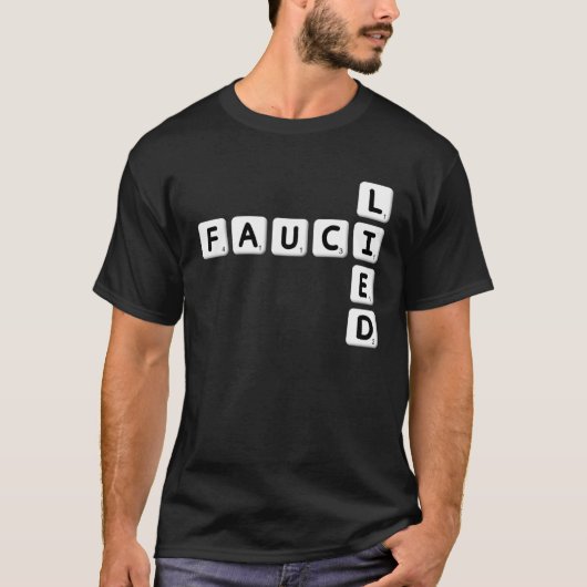 Fauci Lied Word Tiles T-shirt (Voorkant)