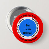 Fauci Ouchie Vaccinatie ik kreeg superBooster Ronde Button 7,6 Cm (Voorkant /achterkant)