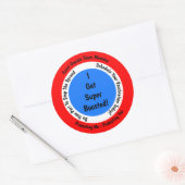 Fauci Ouchie Vaccinatie ik kreeg superBooster Ronde Sticker (Envelop)