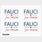 Fauci voor gevangenis anti Fauci slogan Rechthoekige Sticker (Vel)