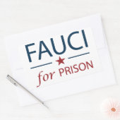 Fauci voor gevangenis anti Fauci slogan Rechthoekige Sticker (Envelop)