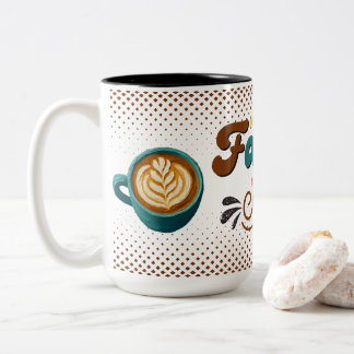 Fauget koffiemok | Cadeau voor leuke koffieliefheb Tweekleurige Koffiemok