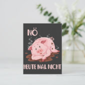 Faules Schwein Keine Lust Schweinchen Bauernhof Briefkaart (Staand voorkant)