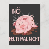 Faules Schwein Keine Lust Schweinchen Bauernhof Briefkaart (Voorkant)