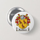 Faulkner Family Crest Ronde Button 5,7 Cm (Voorkant /achterkant)
