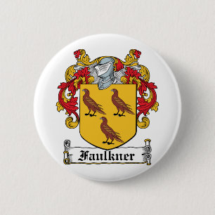Faulkner Family Crest Ronde Button 5,7 Cm