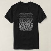 Faulkner Sound and Fury 1st Paragraaf T-shirt (Design voorkant)