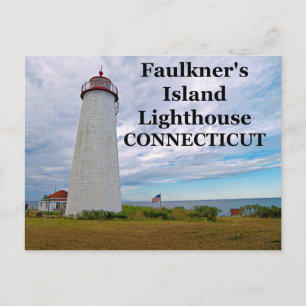 Faulkner's Island Lighthouse, Connecticut Briefkaa Briefkaart