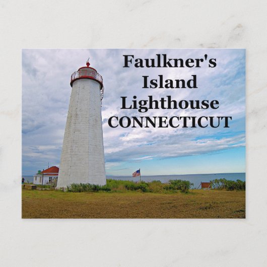 Faulkner's Island Lighthouse, Connecticut Briefkaa Briefkaart (Voorkant)