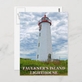 Faulkner's Island Lighthouse, Connecticut Briefkaa Briefkaart (Voorkant / Achterkant)