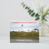 Faulkner's Island Lighthouse, Connecticut Briefkaa Briefkaart (Staand voorkant)