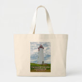Faulkners Island Lighthouse, Connecticut Grote Tote Bag (Voorkant)