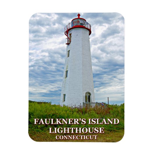 Faulkners Island Lighthouse, Connecticut Magneet (Verticaal)