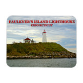 Faulkners Island Lighthouse, Connecticut Magneet (Horizontaal)
