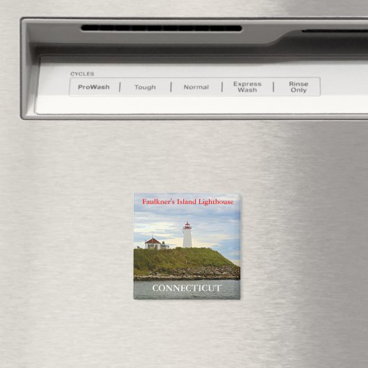 Faulkner's Island Lighthouse, Connecticut Magnet (Insitu (Vaatwasser))