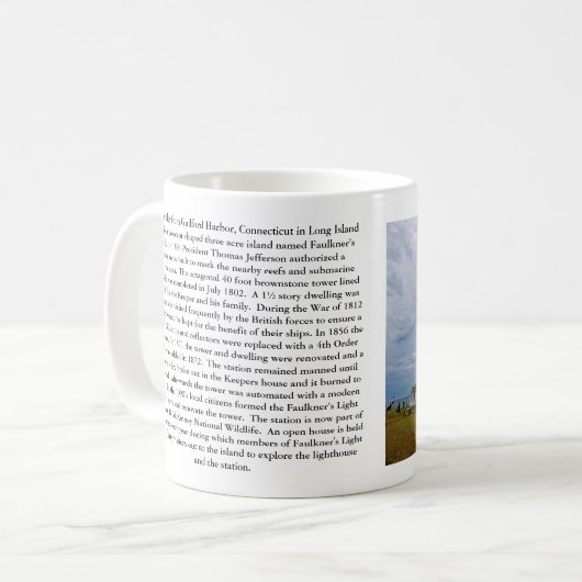Faulkner's Island Lighthouse, Connecticut Mok (Voorkant links)