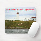 Faulkner's Island Lighthouse, Connecticut Mousepad Muismat (Met muis)