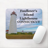 Faulkner's Island Lighthouse, Connecticut Mousepad Muismat (Met muis)