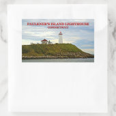 Faulkners Island Lighthouse, Connecticut Rechthoekige Sticker (Tas)