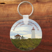 Faulkners Island Lighthouse, Connecticut Sleutelha Sleutelhanger (Voorkant)