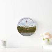 Faulkners Island Lighthouse, CT Wall Clock Ronde Klok (Huis)