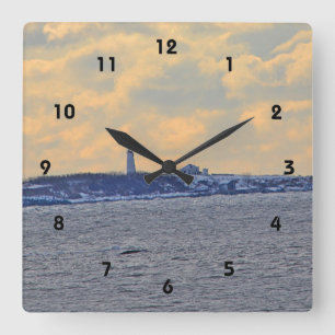 Faulkner's Island Wall Clock Vierkante Klok