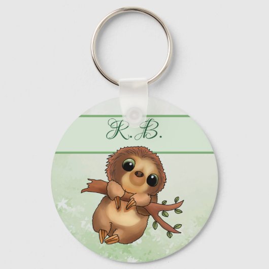 Faultier personalisiert sleutelhanger (Voorkant)